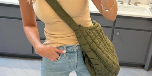 Quilted Carryall Puffer Tote ONLY $20.91 on Amazon – Free People Look for Less!