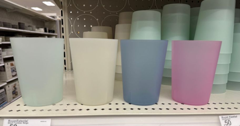 Colorful cups at Target