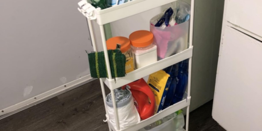 Slim 4-Tier Rolling Storage Cart Only $10.79 Shipped for Prime Members