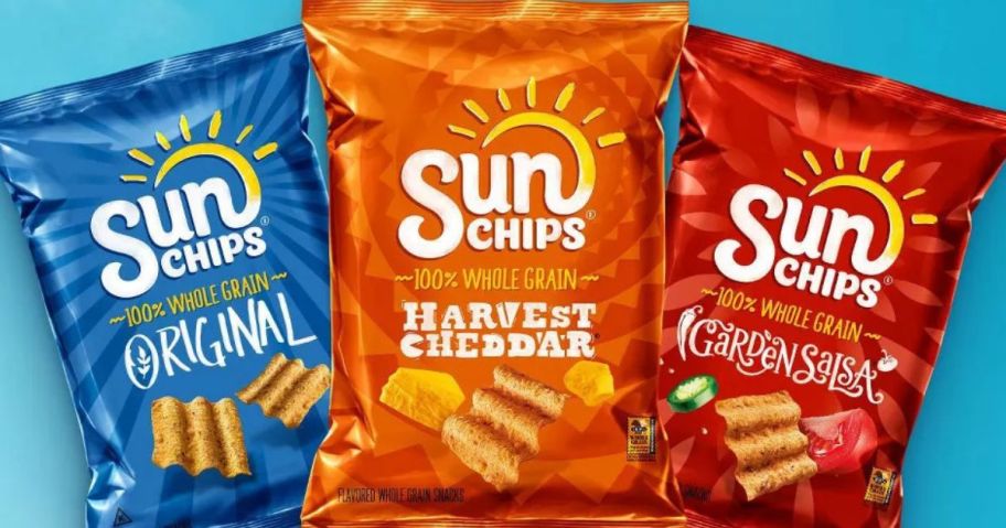 3 Bags of SunChips in different flavors