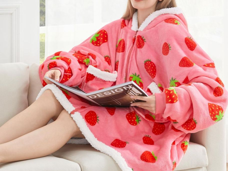 Wearable Sherpa-Lined Blanket Hoodie from $9.49 on Amazon (Regularly $19)