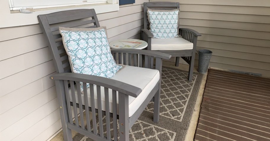 Wayfair Chairs on porch