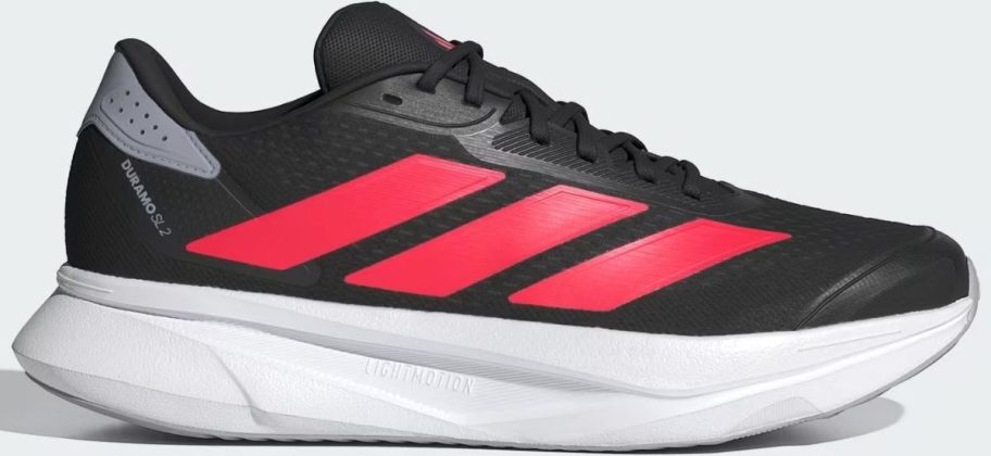 a black and red mens running shoe