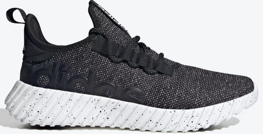 black adidas running shoe