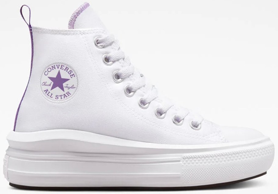 white high top converse shoe