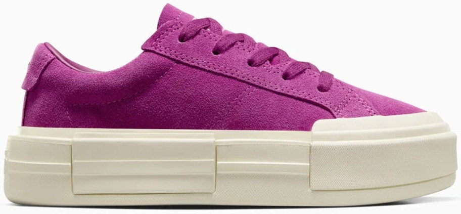 purple platform converse shoe