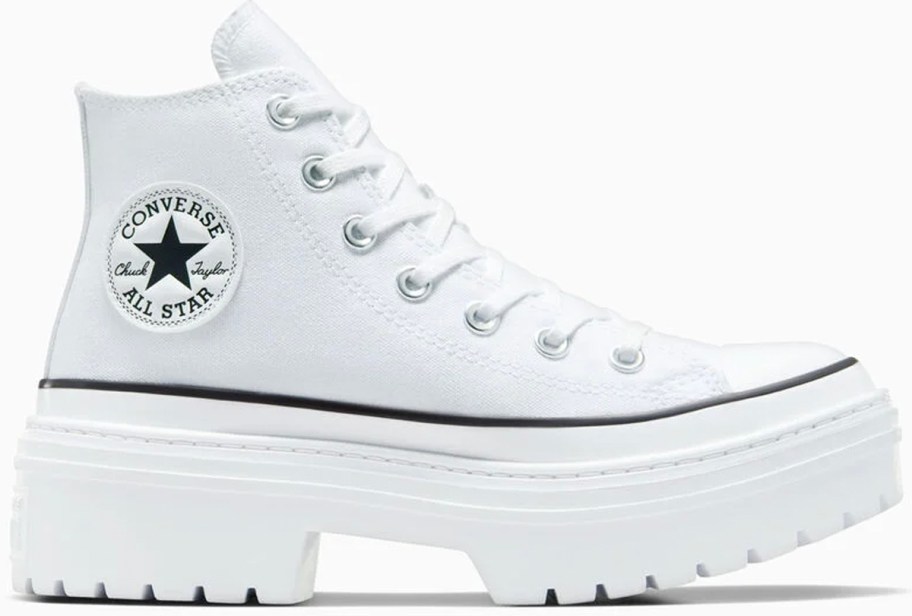 white platform converse shoe