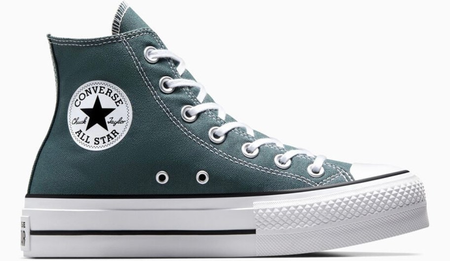 green high top converese shoe 