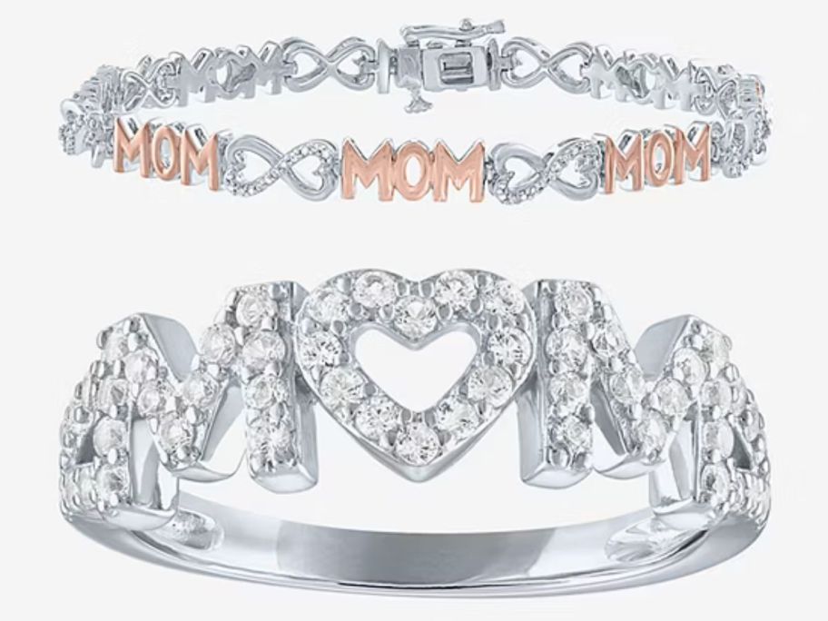 a mom bracelet and band stock image