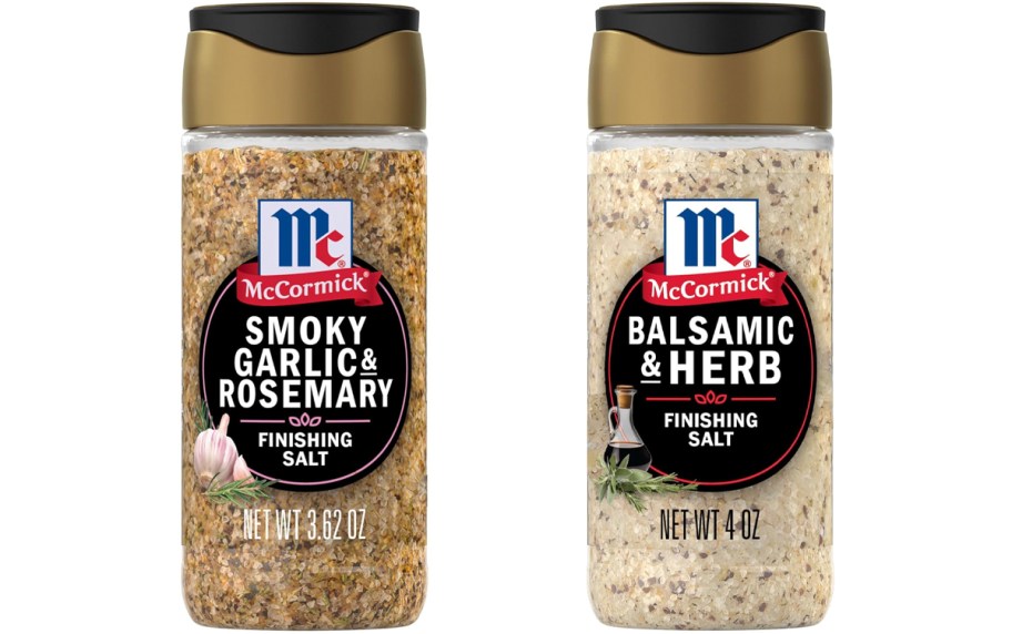 mccormick finishing salt in smoky garlic and balsamic and herb