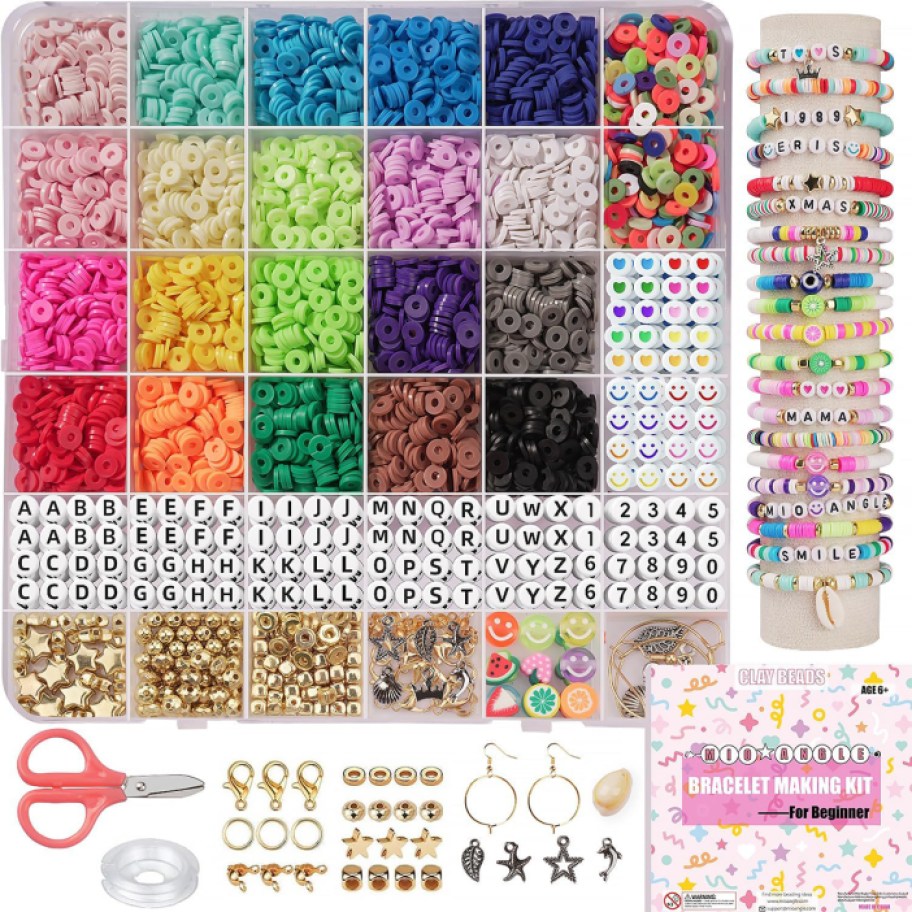 bracelet making kit with beads and accessories