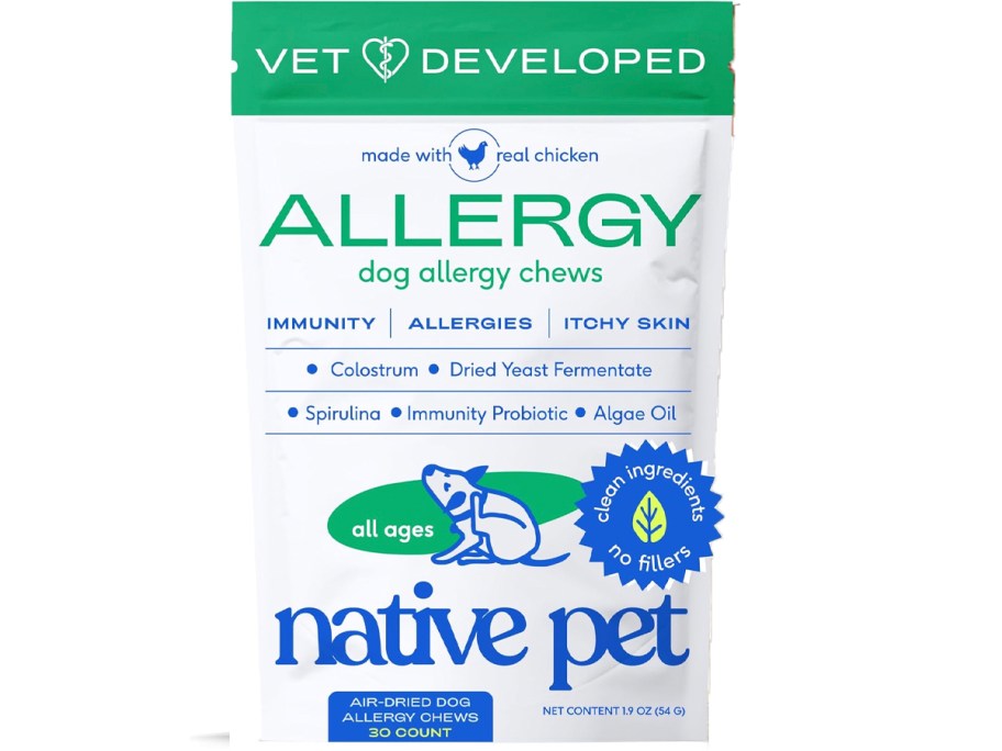 native pet allergy meds bag