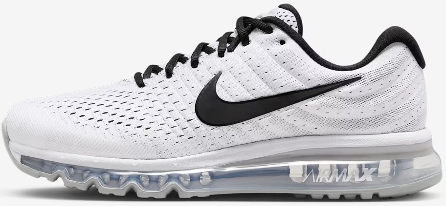 white and black nike shoe