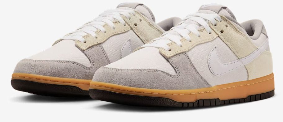 grey, white, and beige nike dunks stock image