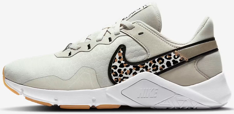 tan and leopard print nike shoe