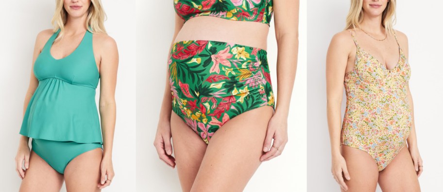 three different old navy women's maternity