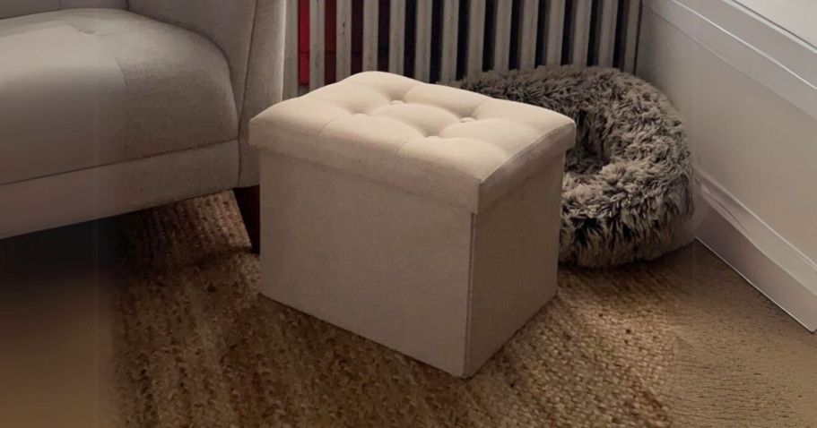 Storage Ottoman Only $12.99 on Amazon (Reg. $26) | Holds Up to 400 Pounds!