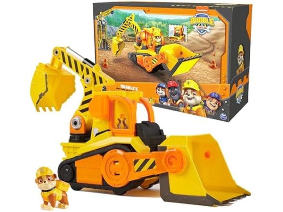 Rubble & Crew Bark Yard Deluxe Bulldozer Construction Truck Toy stock image
