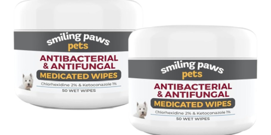 65% Off Antibacterial & Antifungal Wipes for Dogs & Cats on Amazon | Soothes Irritated Skin