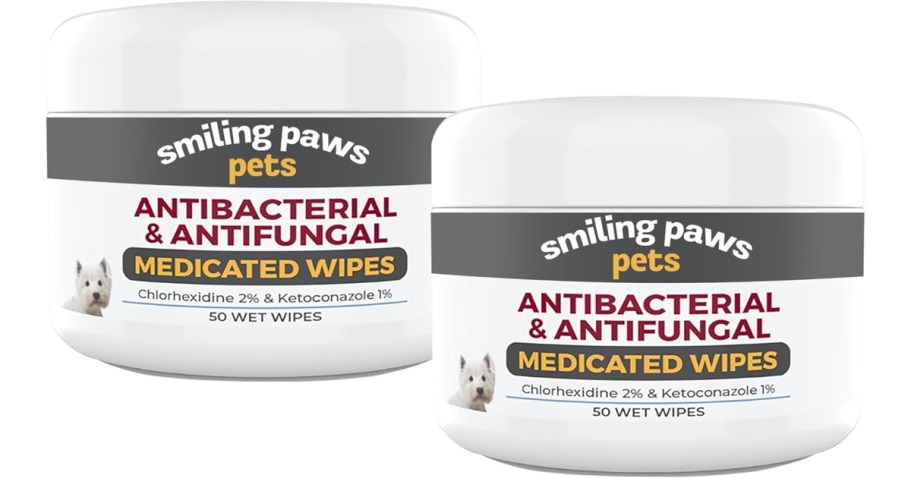 65% Off Antibacterial & Antifungal Wipes for Dogs & Cats on Amazon | Soothes Irritated Skin