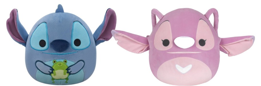  squishmallows disney stitch in pink amd blue versions