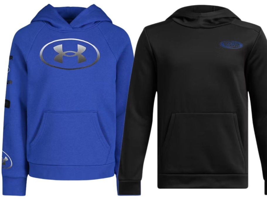 stock images of a blue and black under armour sweatshirt