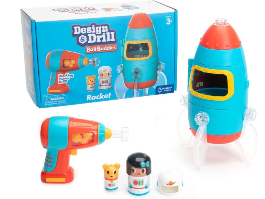 Educational Insights Design & Drill Bolt Buddies Rocket stock image