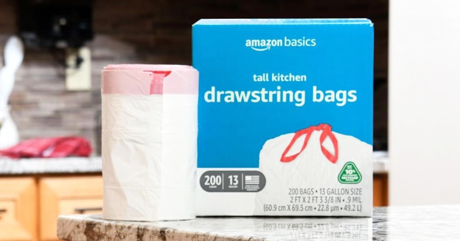 Amazon Basics 13-Gallon Trash Bags 200-Count Only $14.44 Shipped (Reg. $25)