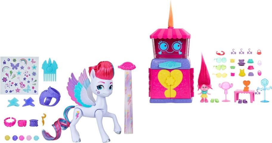Stock images of My Little Pony and Trolls Poppy Playsets