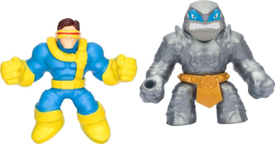 Stock images of Heroes of Goo Jit Su Marvel Cyclops and Thrash Toys
