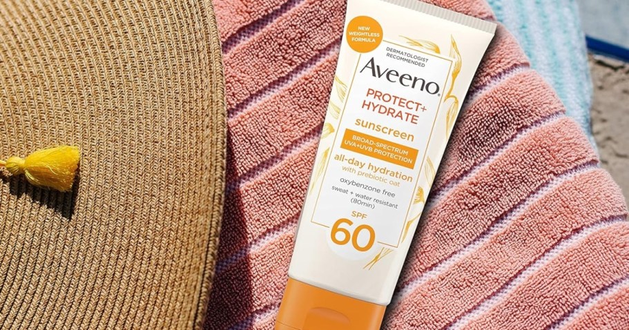 Aveeno SPF 60 Sunscreen Bottle Only $3.83 Shipped on Amazon