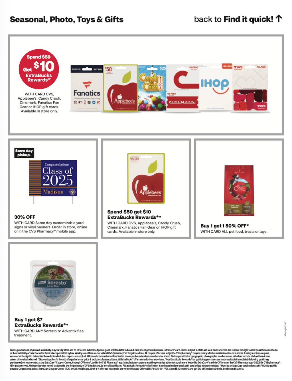 page from CVS ad