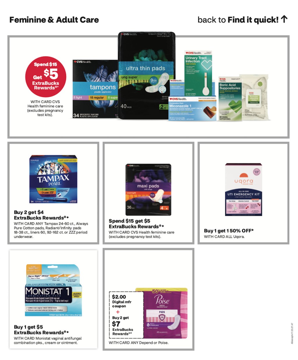 page from CVS ad