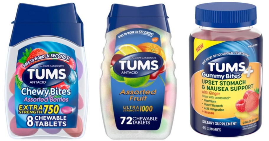 three antacid products