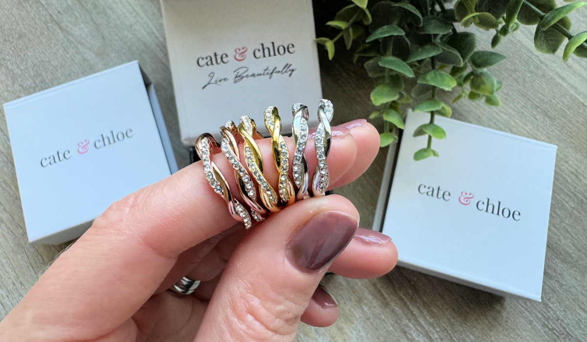 Cate & Chloe Hoop Earrings w/ Swarovski Crystals Just $14.99