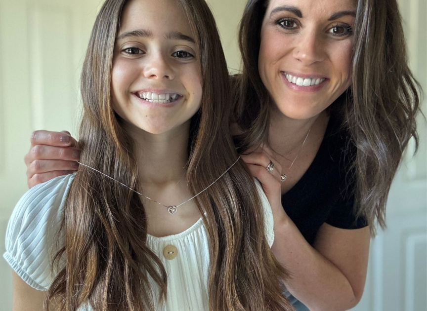 Cate & Chloe Halo Heart Necklace w/ Swarovski Crystals Only $14.99