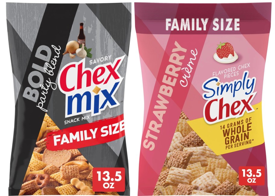 Chex mix in bold and strawberry