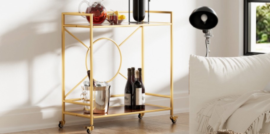 Wayfair Furniture Sale | Metal Bar Cart Just $42.99 Shipped (Reg. $94)