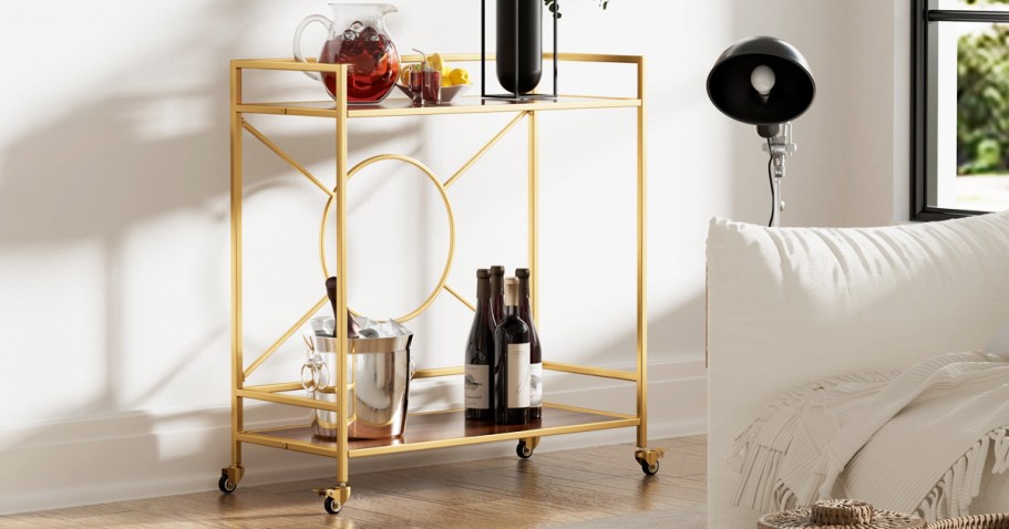 Wayfair Furniture Sale | Metal Bar Cart Just $42.99 Shipped (Reg. $94)