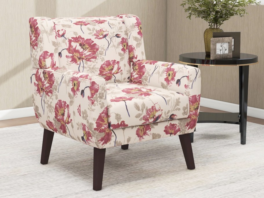 Up to 80% Off Wayfair Furniture Sale | Floral Accent Chair Just $101.99 Shipped