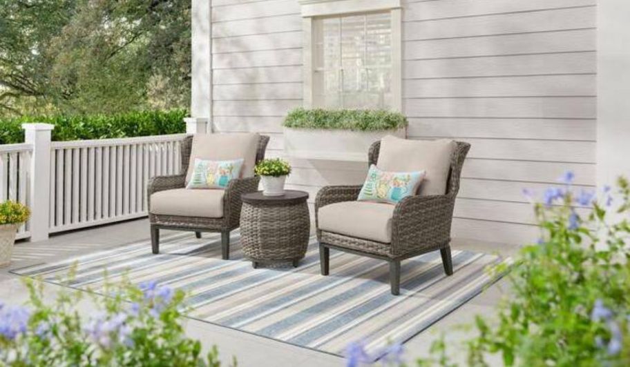 a 3 piece patio conversation set