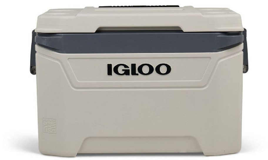 Igloo Bone White and Gray 60-Quart Sunset Roller Cooler