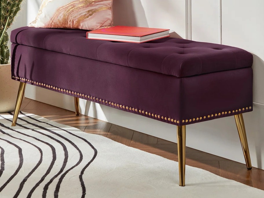 Kajana Upholstered Flip Top Storage Bench