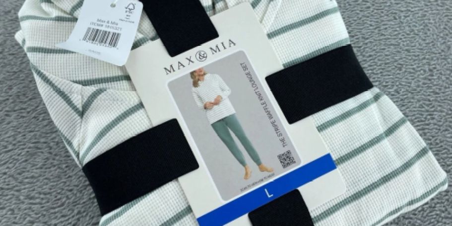 Women’s Waffle Knit Lounge Set Just $21.99 Shipped on Costco.online