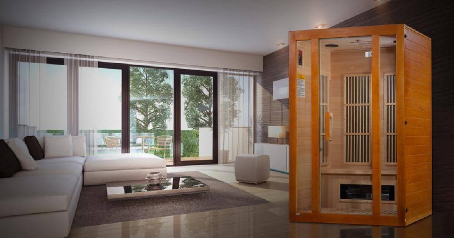 sauna in a living room