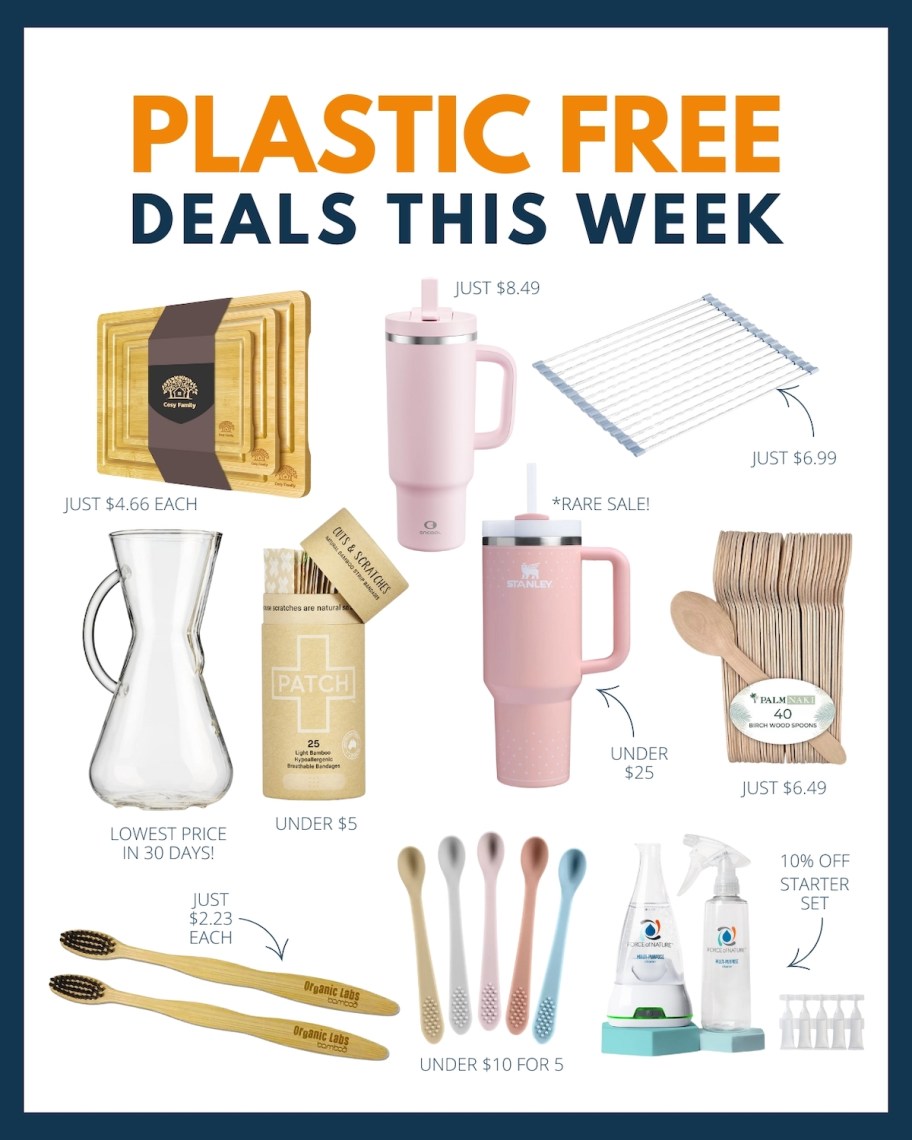 plastic free deals this week collage 