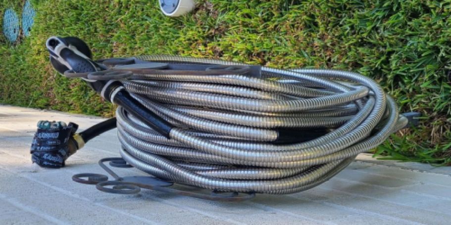 Stainless Steel Garden Hose w/ Nozzle from $20.99 on Amazon | Lightweight & Never Kinks