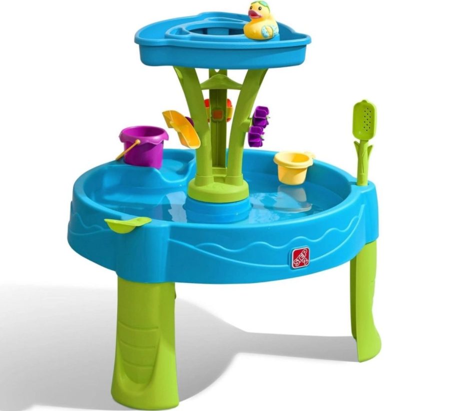 a 2 tier water table with accessories
