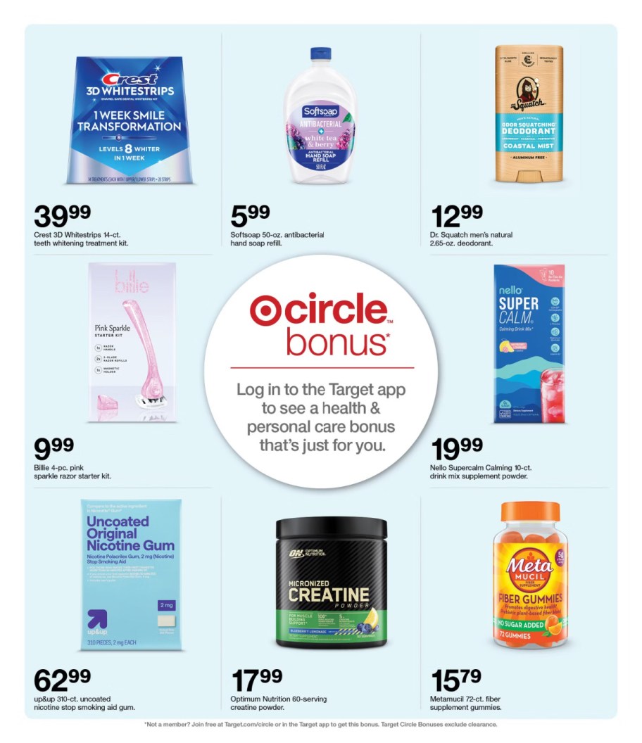 page from Target ad