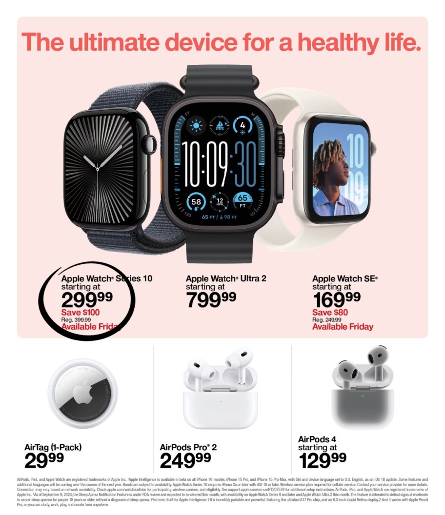 page from Target ad